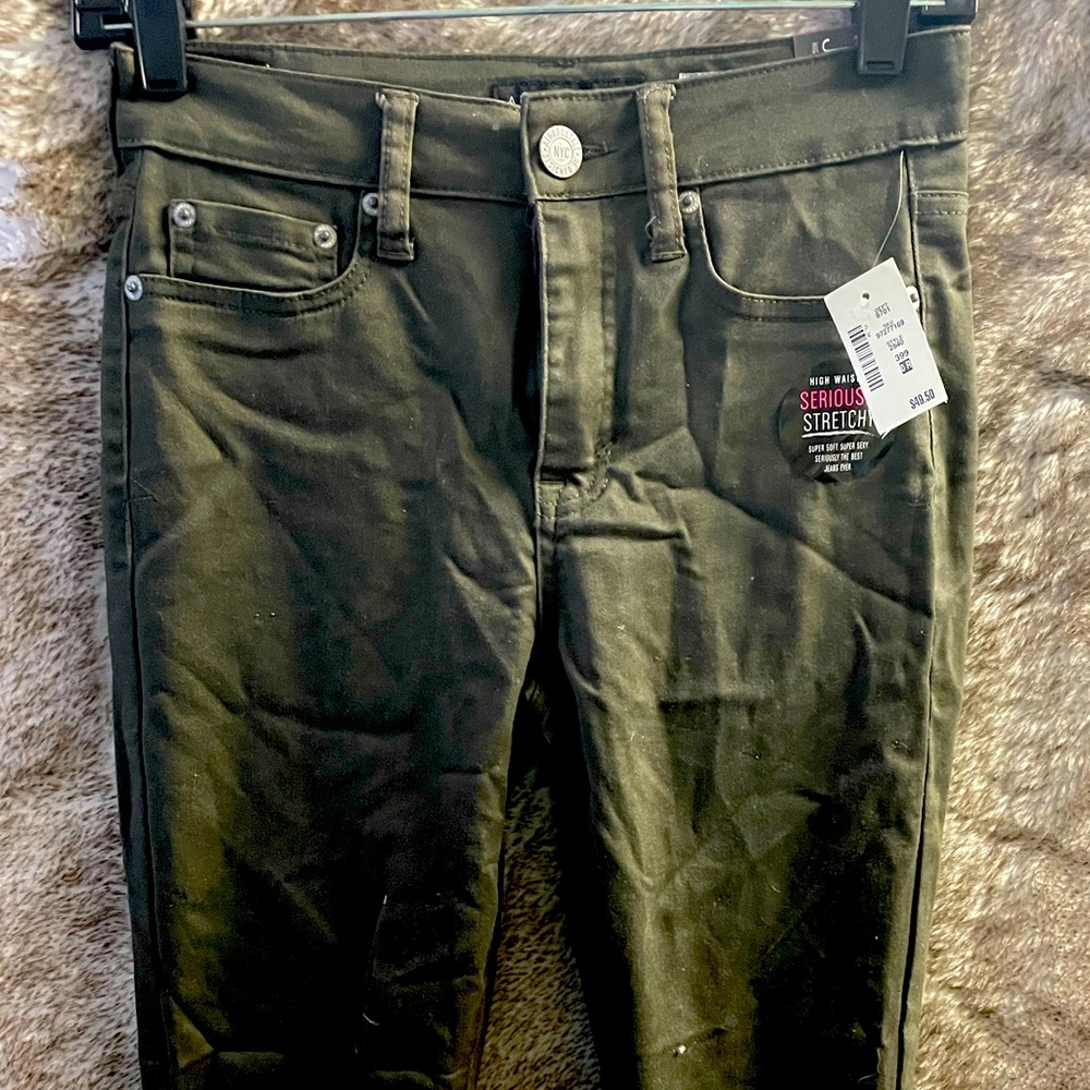 High waisted skinny jegging